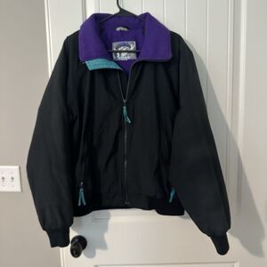 Vintage Levi’s Mountain Wear Ski Jacket Coat Zip Up Black Purple Size Medium
